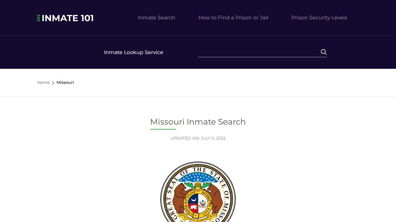 Missouri Department of Corrections Offender Lookup - Inmate101